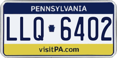 PA license plate LLQ6402