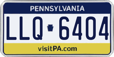 PA license plate LLQ6404