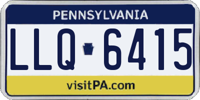 PA license plate LLQ6415