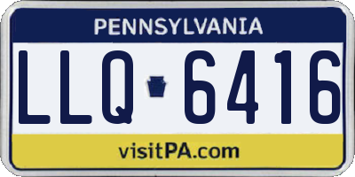 PA license plate LLQ6416