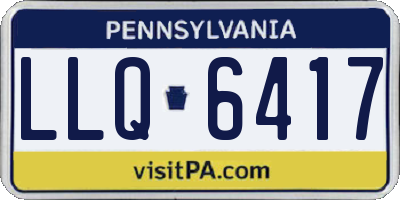 PA license plate LLQ6417