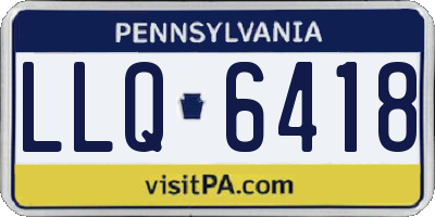 PA license plate LLQ6418