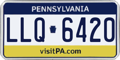 PA license plate LLQ6420