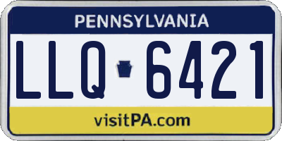 PA license plate LLQ6421