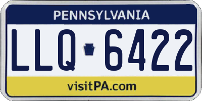 PA license plate LLQ6422