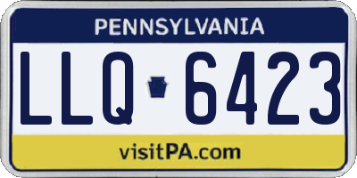 PA license plate LLQ6423