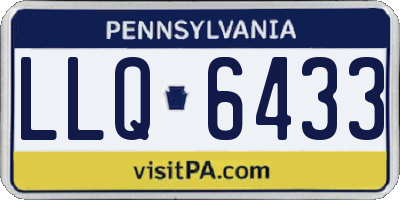 PA license plate LLQ6433
