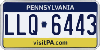 PA license plate LLQ6443