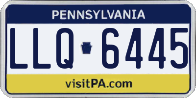 PA license plate LLQ6445