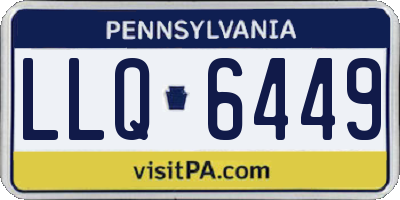 PA license plate LLQ6449