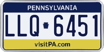 PA license plate LLQ6451