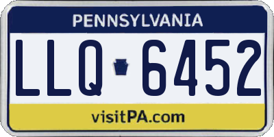 PA license plate LLQ6452