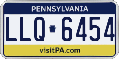 PA license plate LLQ6454