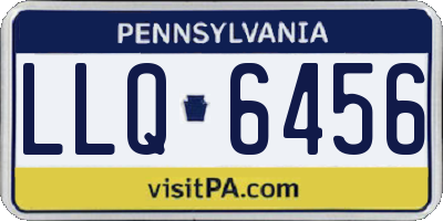 PA license plate LLQ6456