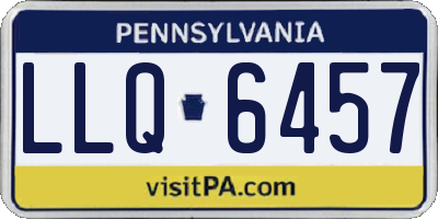 PA license plate LLQ6457
