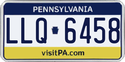 PA license plate LLQ6458