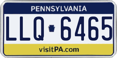 PA license plate LLQ6465