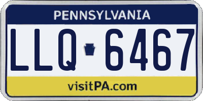 PA license plate LLQ6467