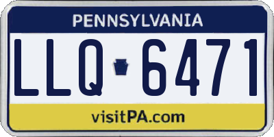 PA license plate LLQ6471