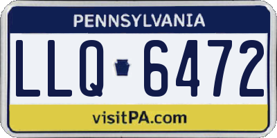 PA license plate LLQ6472