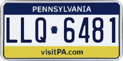 PA license plate LLQ6481