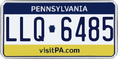 PA license plate LLQ6485
