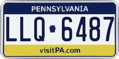 PA license plate LLQ6487