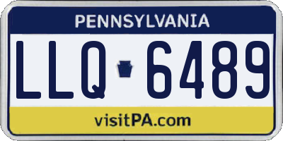 PA license plate LLQ6489