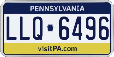 PA license plate LLQ6496