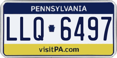 PA license plate LLQ6497