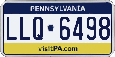 PA license plate LLQ6498