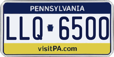 PA license plate LLQ6500