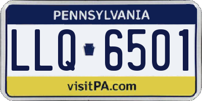 PA license plate LLQ6501
