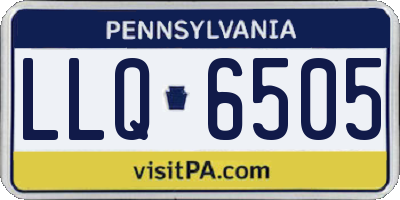 PA license plate LLQ6505