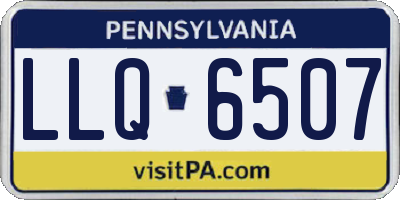 PA license plate LLQ6507