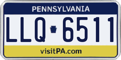PA license plate LLQ6511