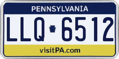 PA license plate LLQ6512