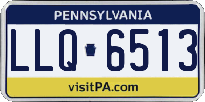 PA license plate LLQ6513
