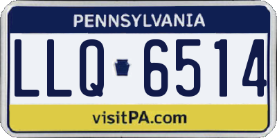 PA license plate LLQ6514