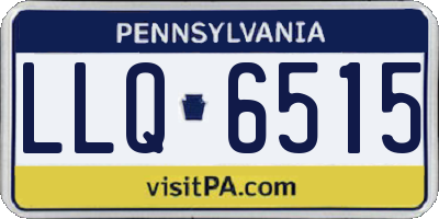PA license plate LLQ6515