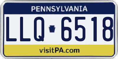 PA license plate LLQ6518