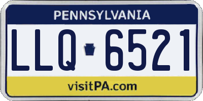 PA license plate LLQ6521