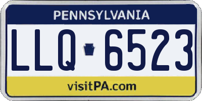PA license plate LLQ6523