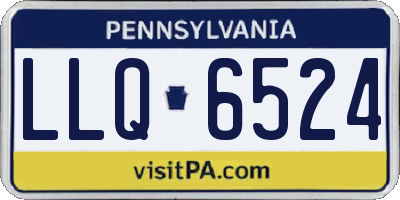 PA license plate LLQ6524