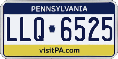 PA license plate LLQ6525