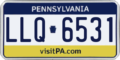 PA license plate LLQ6531