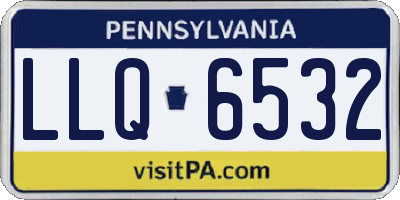 PA license plate LLQ6532