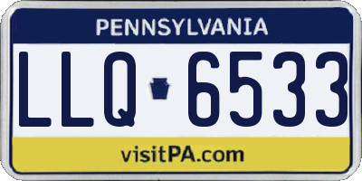 PA license plate LLQ6533