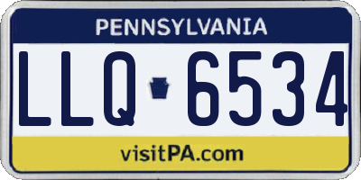 PA license plate LLQ6534