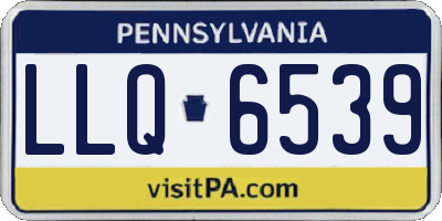 PA license plate LLQ6539